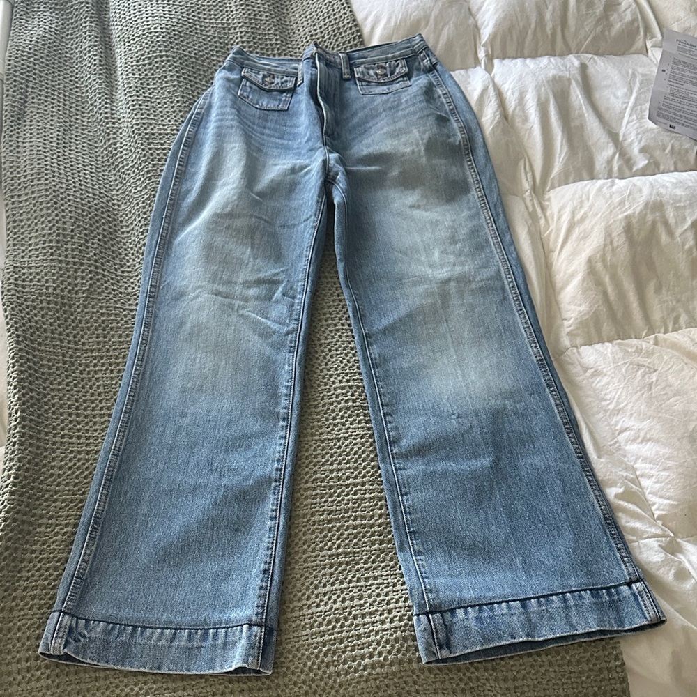 Re/Done High Rise Wide Leg Jeans
